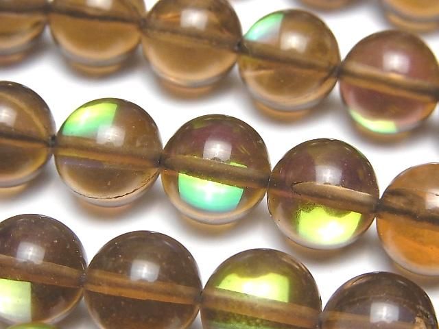 【動画】ブラウン ルナフラッシュ ラウンド12mm 1連(約36cm)の画像