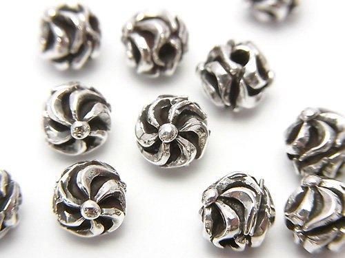 Silver925 デザインラウンド7mm 1個の画像