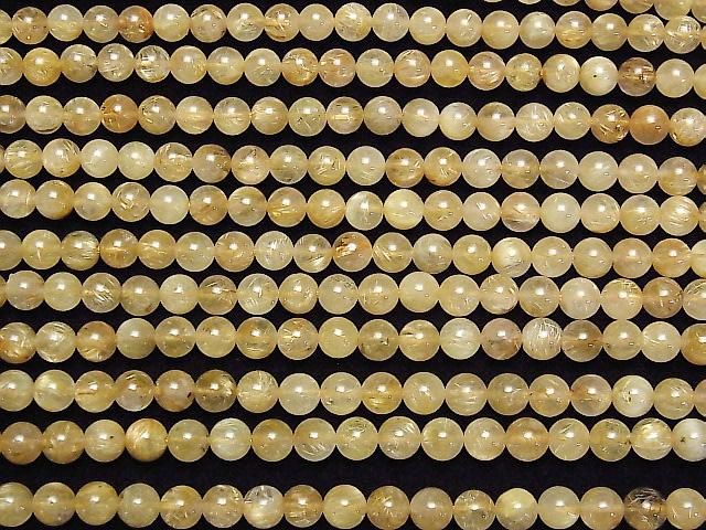 【動画】ルチルクォーツAA+ ラウンド6mm 半連/1連(約38cm) サムネイル3