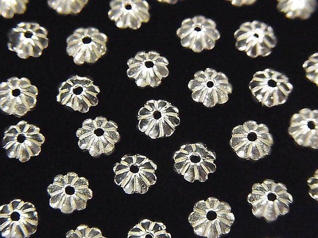 Silver925 ビーズキャップ5×5×2mm 生地 10個の画像