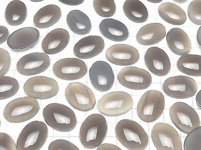 【動画】グレーオニキスAAA オーバル カボション25×18mm 1個 サムネイル4