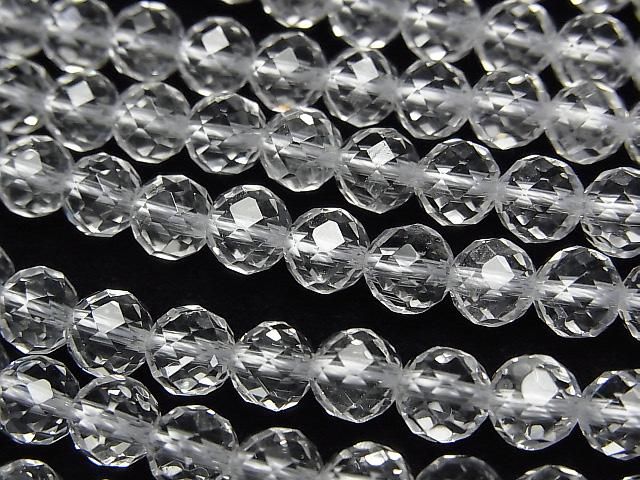 【動画】【素晴らしい輝き】クリスタルAAA 64面ラウンドカット6mm 「Special cut」 半連/1連(約37cm)の画像