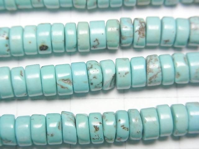マグネサイトターコイズ ロンデル(ヘイシ)6×6×3mm 1連(約37cm) サムネイル2