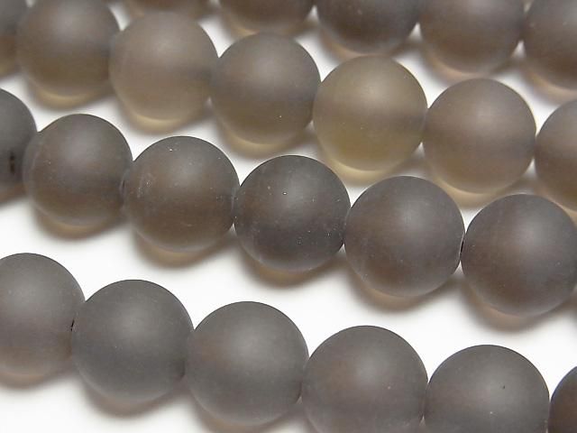 フロストスモーキークォーツAAA ラウンド10mm 1/4連~1連(約37cm)の画像