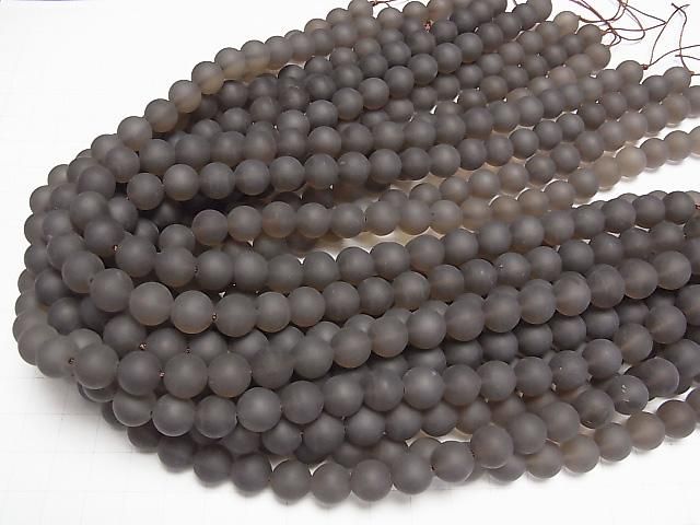 フロストスモーキークォーツAAA ラウンド10mm 1/4連~1連(約37cm) サムネイル4