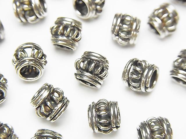 バリシルバー ロンデル6.5×6.5×5.5mm いぶし 2個の画像