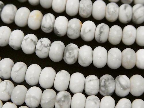 ハウライト ロンデル(ボタン)6×6×4mm 1連(約37cm)の画像
