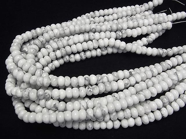 ハウライト ロンデル(ボタン)8×8×5mm 1連(約37cm) サムネイル4