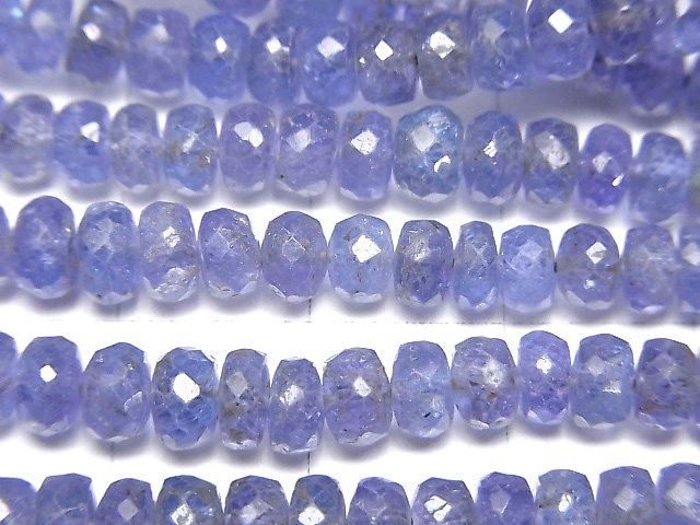 【動画】宝石質タンザナイトAAA ボタンカット 半連/1連(約38cm) サムネイル2