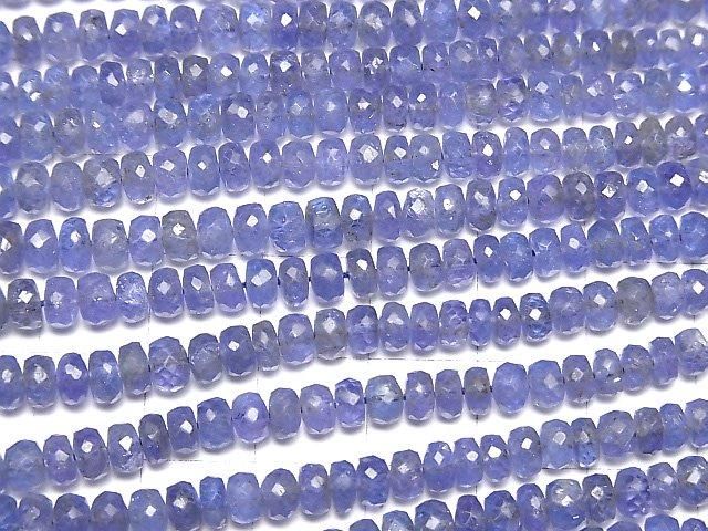【動画】宝石質タンザナイトAAA ボタンカット 半連/1連(約38cm) サムネイル3