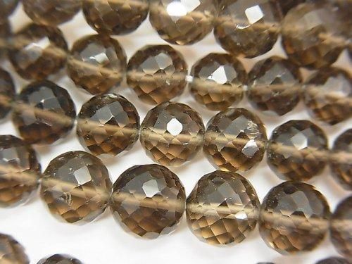 宝石質スモーキークォーツAAA- ラウンドカット6~7mm 半連/1連(約40cm)の画像