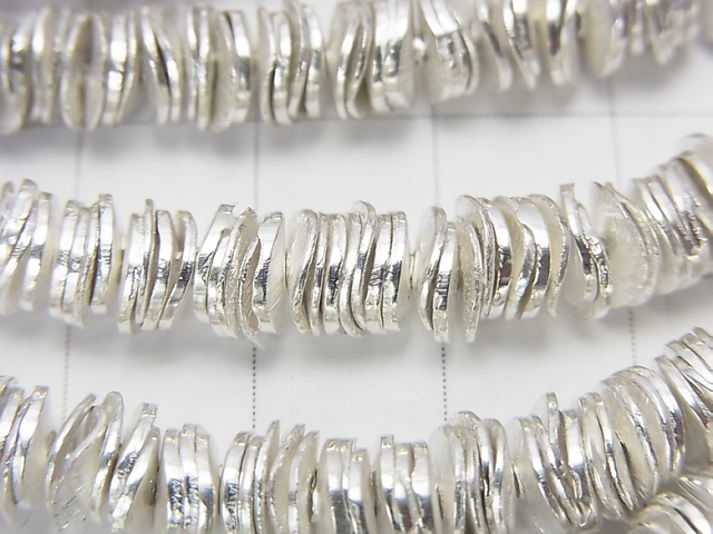 コッパー(銅) ロンデル6×6×1mm シルバー 半連/1連(約18cm) サムネイル3