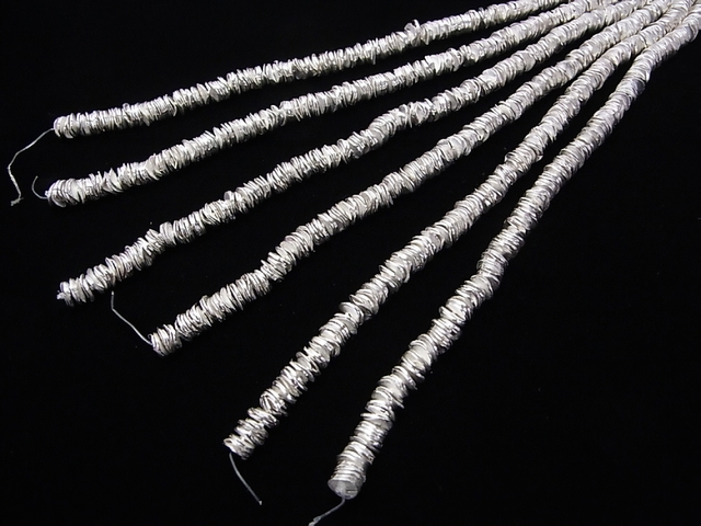 コッパー(銅) ロンデル6×6×1mm シルバー 半連/1連(約18cm) サムネイル4