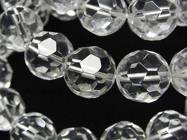 【動画】クリスタルAAA 32面ラウンドカット14mm 1連(ブレス)の画像