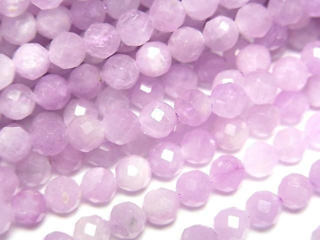 【動画】【素晴らしい輝き】ナイジェリア産クンツァイトAA++ ラウンドカット5mm 半連/1連(約36cm)の画像