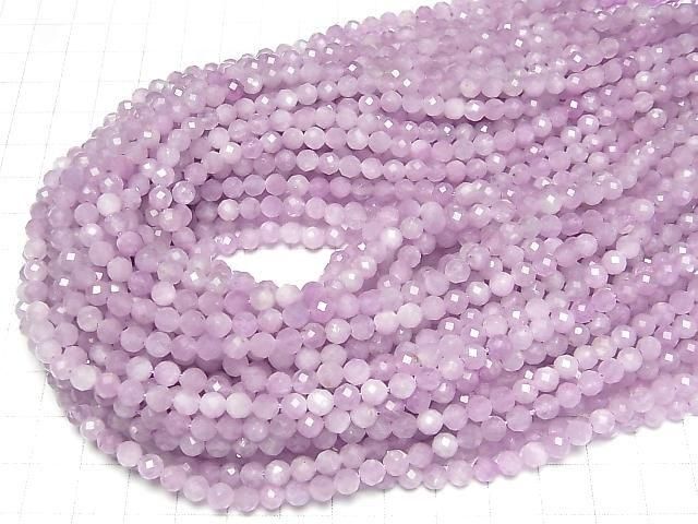 【動画】【素晴らしい輝き】ナイジェリア産クンツァイトAA++ ラウンドカット5mm 半連/1連(約36cm) サムネイル4