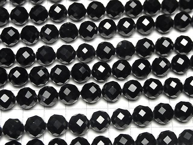 【素晴らしい輝き】オニキスAAA 64面ラウンドカット10mm 1連(約36cm) サムネイル3