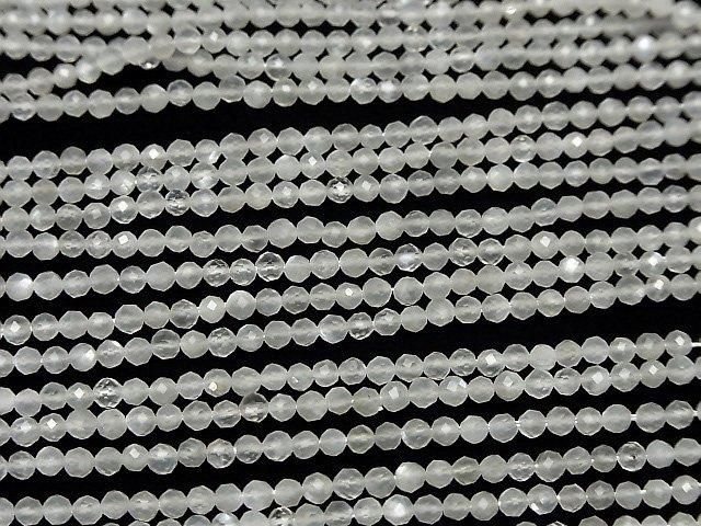 【素晴らしい輝き】ホワイトムーンストーンAAA ラウンドカット3mm 1連(約36cm) サムネイル3