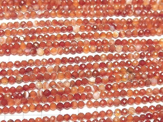 【動画】【素晴らしい輝き】カーネリアン・サードニクスAA++ 32面ラウンドカット4mm 1連(約38cm) サムネイル3