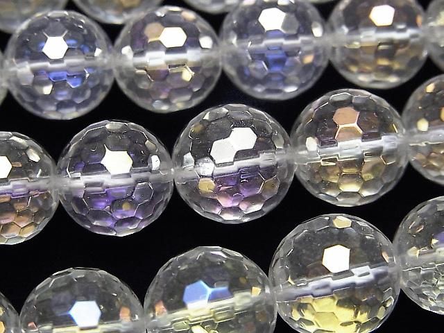 【動画】アクアクリスタル 128面ラウンドカット12mm 1/4連~1連(約38cm)の画像