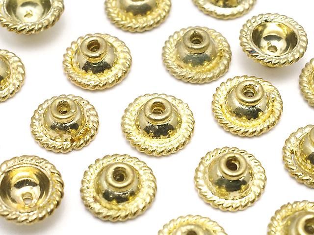 コッパー(銅) ビーズキャップ8×8×4mm アンティーク仕上げ 1/4連~1連(約18cm)の画像