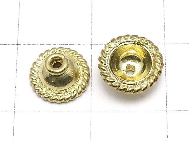 コッパー(銅) ビーズキャップ8×8×4mm アンティーク仕上げ 1/4連~1連(約18cm) サムネイル2