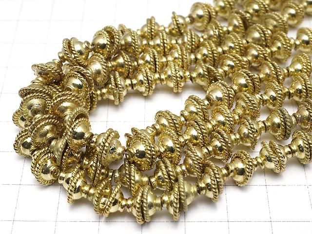 コッパー(銅) ビーズキャップ8×8×4mm アンティーク仕上げ 1/4連~1連(約18cm) サムネイル4