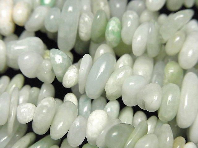 【動画】ビルマ翡翠(ジェイダイト)AA ミックスカラー チップ(ミニタンブル) 1連(約78cm)の画像