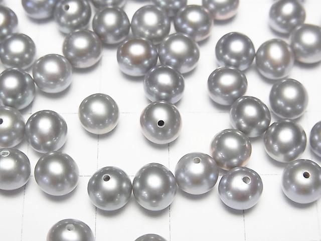 【動画】淡水真珠AAA ラウンド6~6.5mm 【片穴】 シルバー 1ペア サムネイル2