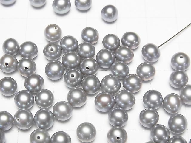 【動画】淡水真珠AAA ラウンド6~6.5mm 【片穴】 シルバー 1ペア サムネイル3