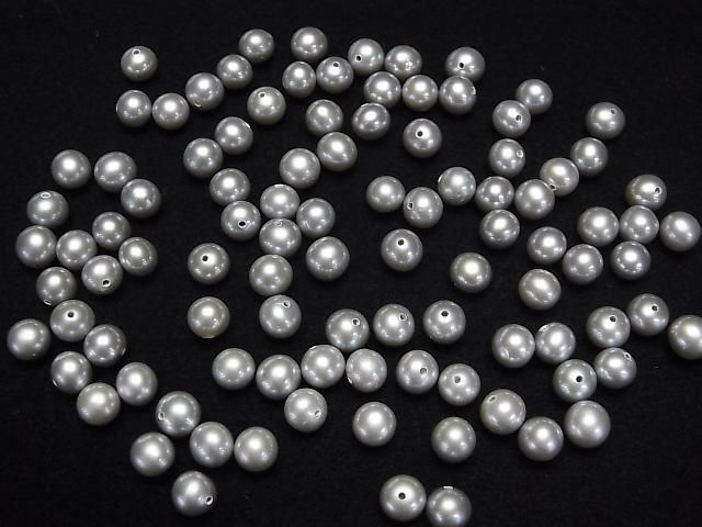 【動画】淡水真珠AAA ラウンド6~6.5mm 【片穴】 シルバー 1ペア サムネイル4