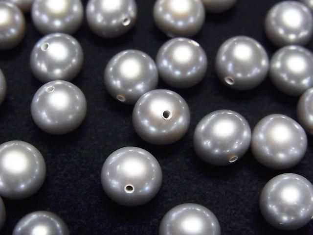 【動画】淡水真珠AAA ラウンド7mm 【片穴】 シルバー 1ペアの画像