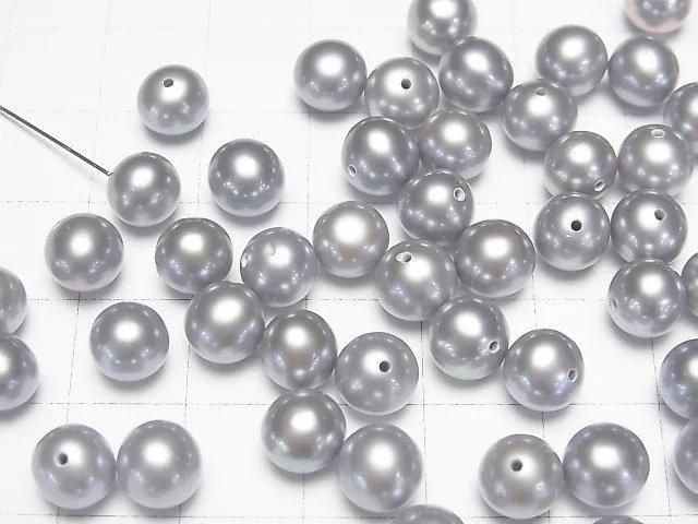 【動画】淡水真珠AAA ラウンド7mm 【片穴】 シルバー 1ペア サムネイル3