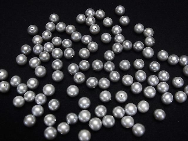 【動画】淡水真珠AAA ラウンド7mm 【片穴】 シルバー 1ペア サムネイル4
