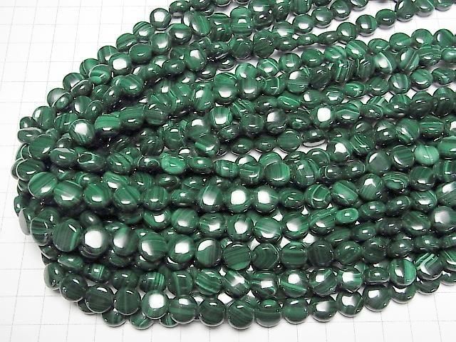 【動画】マラカイトAAA コイン10×10mm 1/4連~1連(約37cm) サムネイル4