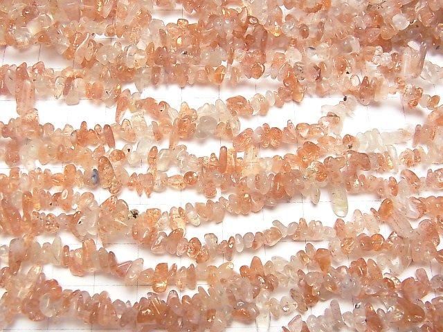 【動画】サンストーンAA++ チップ(ミニタンブル) 1連(約76cm) サムネイル3