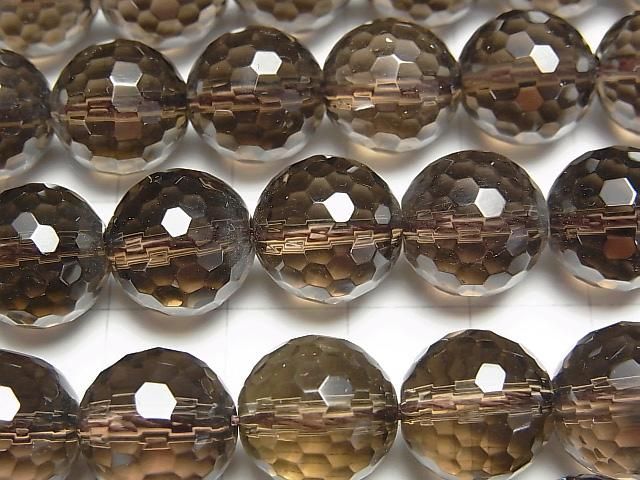 スモーキークォーツAAA 128面ラウンドカット12mm 1/4連~1連(約36cm) サムネイル2