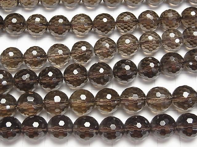 スモーキークォーツAAA 128面ラウンドカット12mm 1/4連~1連(約36cm) サムネイル3