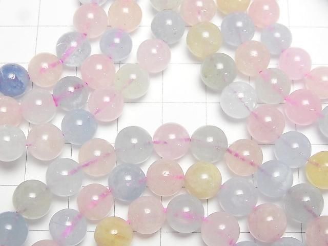 【動画】ベリルミックス(マルチカラーアクアマリン)AAA- ラウンド8mm 1連(ブレス) サムネイル3