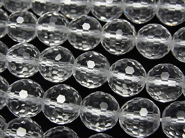 【動画】【素晴らしい輝き】クリスタルAAA+ 128面ラウンドカット10mm 「Special cut」 1/4連~1連(約37cm)の画像