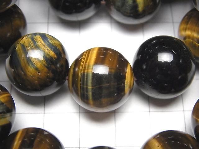 【動画】ミックスタイガーアイAAA ラウンド18mm 1連(ブレス) サムネイル2