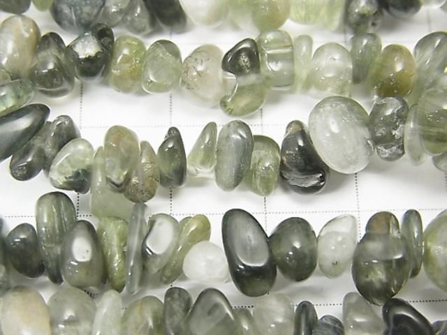 【動画】アクチノライトインクォーツAA チップ(ミニタンブル) 1連(約86cm) サムネイル2