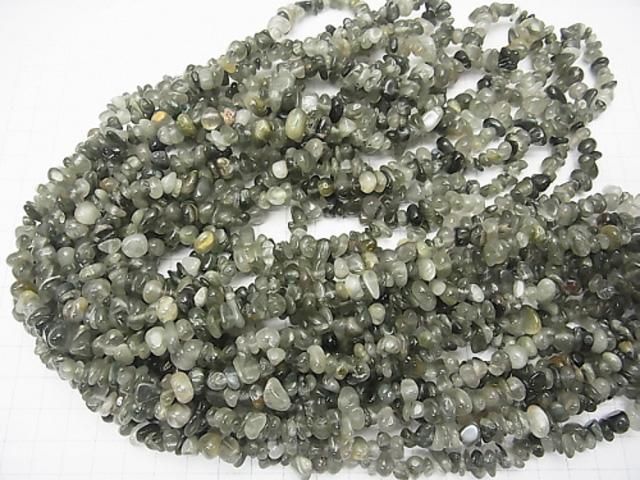 【動画】アクチノライトインクォーツAA チップ(ミニタンブル) 1連(約86cm) サムネイル4
