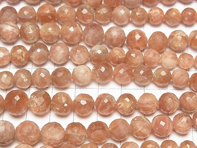 【動画】サンストーンAA++ ラウンドカット6~10mm サイズグラデーション 1連(約18cm) サムネイル3