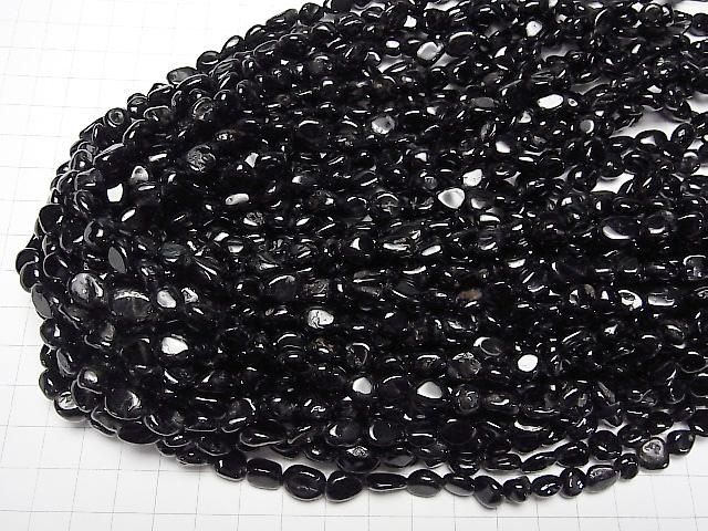【動画】ブラックトルマリン ミニタンブル 1連(約37cm) サムネイル4
