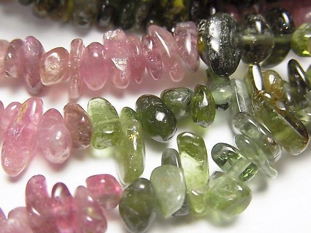 【動画】マルチカラートルマリンAA++ チップ(ミニタンブル) 1連(約36cm)の画像