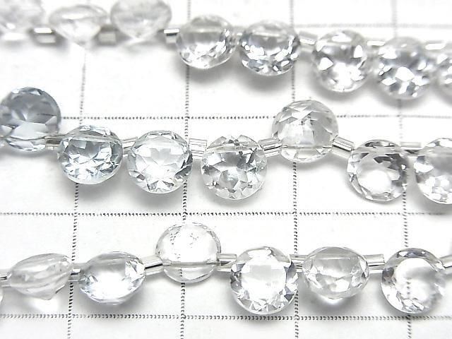 【動画】宝石質ホワイトトパーズAAA ラウンドファセットカット6×6mm 半連/1連(26粒) サムネイル2
