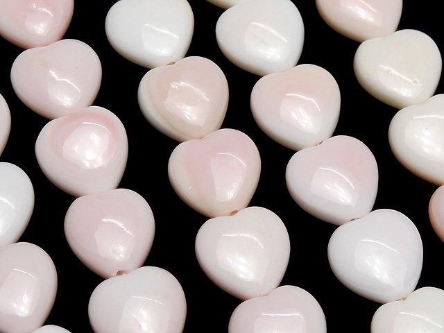 【動画】クィーンコンクシェルAAA- 縦穴ハート10×10×5mm 1/4連~1連(約38cm)の画像