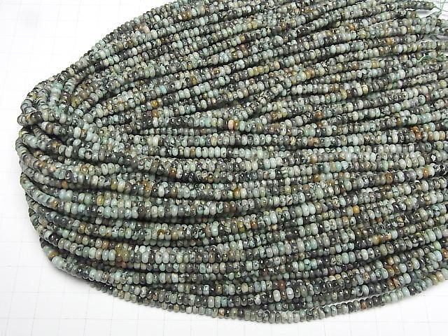 【動画】アフリカンターコイズ ロンデル(ボタン)4×4mm 1連(約38cm) サムネイル4
