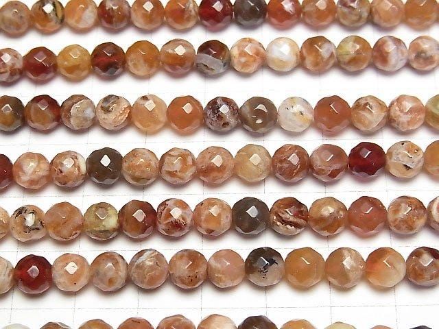 【動画】ブランデーオパール 64面ラウンドカット6mm 半連/1連(約38cm) サムネイル3